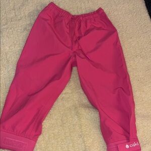 Oaki Pink Children's Rain Pants